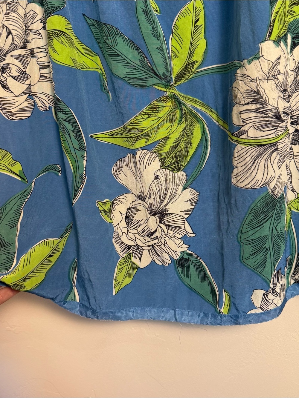 Anthropologie Moulinette Soeurs silk Blue Floral Sleeveless Sundress size 6 - Picture 7 of 7